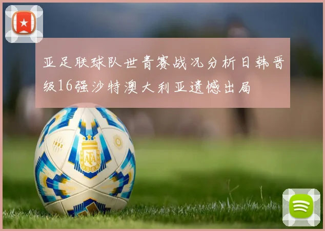 亚足联球队世青赛战况分析日韩晋级16强沙特澳大利亚遗憾出局